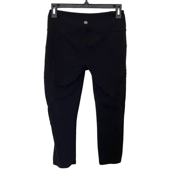 Athleta Drifter Capri Side Zipper Leggings in Black, Size Small - Picture 3 of 13